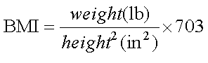 English BMI formula