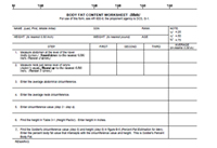 Army Body Fat Worksheet Male