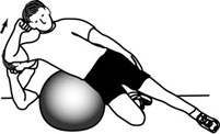 Stability Ball Exercises: Oblique Stability Ball Crunch