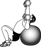 Stability Ball Exercises: Incline Dumbbell Press
